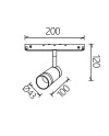 MAGNETO*FOCO 7W NEGRO 3000K TRIAC